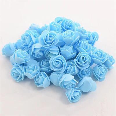 China Fashional 2020 Hot Selling Artificial Moss Rose Flower Head For Teddy Bear Diy Wedding Gifts for sale