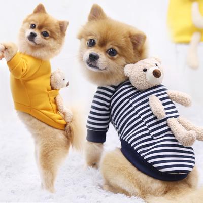 China 2021 Hot Wholesale Custom Made Soft Polyester Viable Medium Small Bear Push Dog Clothes Decoration for sale