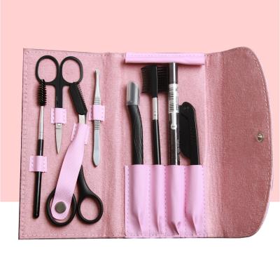 China Wholesale Fashional Eyebrow Trimmer Stainless Steel Women Beauty Tool Eyebrow Razor Trimmer Scissors Trim Comb Set for sale