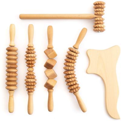 China Easy Operation/Eco-friendly Wholesale Wood Therapy/Hand Held Tools Hand Body Massager Stick Roller For Body Health Care for sale