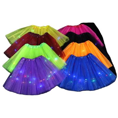 China New arrival high quality fashion lights tutu net red party glowing luminous skirt dresses for sale