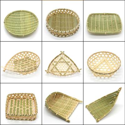 China Sustainable Handmade Eco - Friendly Handmade Food Storage Bamboo Kitchen Fruit Baskets for sale