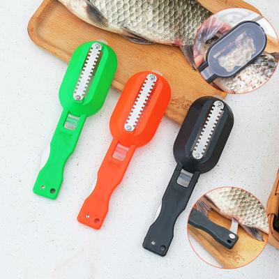 China New Design Viable Fish Skin Brush Quickly Remove Fish Scale Scraper Planer Tool Kitchen Cooking Accessory for sale