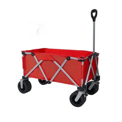 China 7 Inch Wheels Hot Selling Folding Cart Outdoor Camping Heavy Duty Collapsible Beach Cart Folding Garden Carts for sale