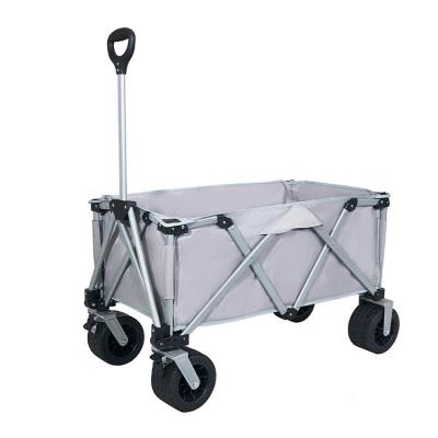 China Beach Heavy Duty Camping Cart Wheels New Ergonomic Folding Handle Cart Customized Logos Folding Picnic Utility Cart for sale