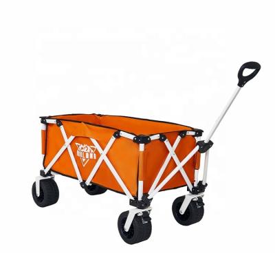 China Large Capacity Foldable Tool Cart Beach Outdoor Sports Beach Serving Picnic Carts Heavy Duty Folding Camping Cart for sale