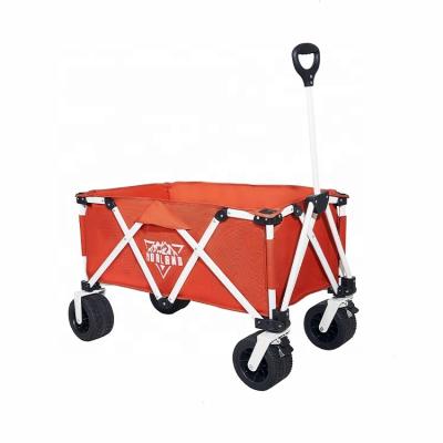 China Folding Beach Service Cart with 7 Inch Wide Wheels Go Outdoor Picnic Foldable Cart All in One Beach Cart for sale