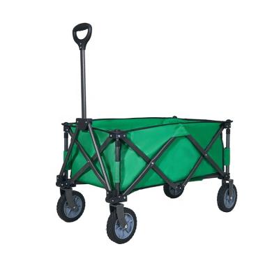 China Beach Patio Watcher Folding Garden Cart 600D PE Cloth Beach Service Cart Picnic Folding Camping Cart for sale