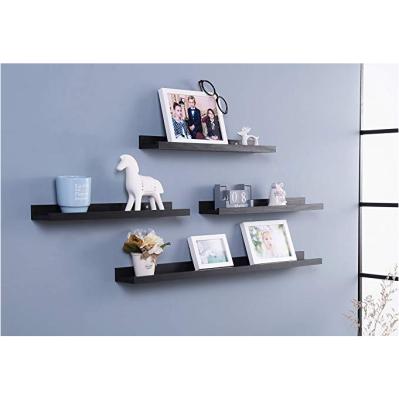 China Matt and Glossy Floating Shelves Display Wall Mount Wooden Ledge Shelf Picture Record /Album Photo Ledge for sale