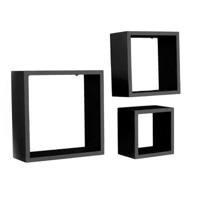 China White Black White E1 Market Europe Square Wall Mounted Shelf Environmental Friendly Small MDF Corner for sale