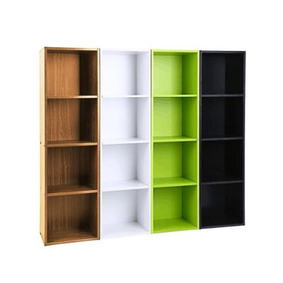 China Contemporary 1/2/3/4 Tiers Book Shelves Multi-Function Wooden Bookcase Brief Shelf Office Home Storage Furniture Wooden Display R for sale