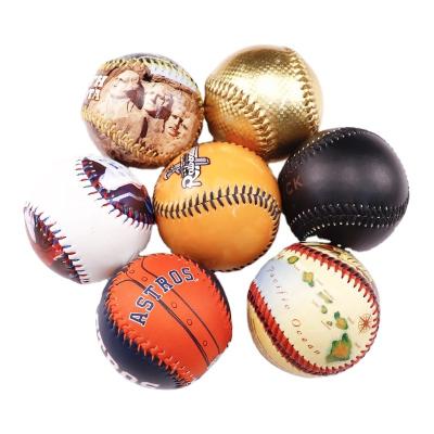 China Full 9 Inch Durable Custom Printing PVC Practice Leather Training Baseball for sale