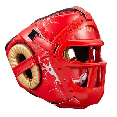 China Thai Training Protective Gear Headgear Boxing Helmet Headgear Boxing Helmet Taekwondo Head Guard Muay Face Guard For Game for sale