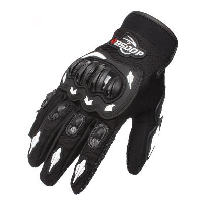 China 2022 Factory Recycling Gloves Shock Absorbing and Non-slip Slip Resistant Full Finger Knuckle Protection Touch Screen Gloves Anti Slip Motorcycle Racing Gloves for sale