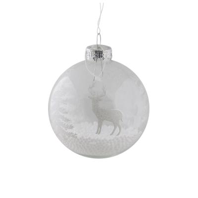 China Europe Wholesale Good Quality Clear Hand Blown Glass Christmas Ball Christmas Tree Hanging Baubles for sale