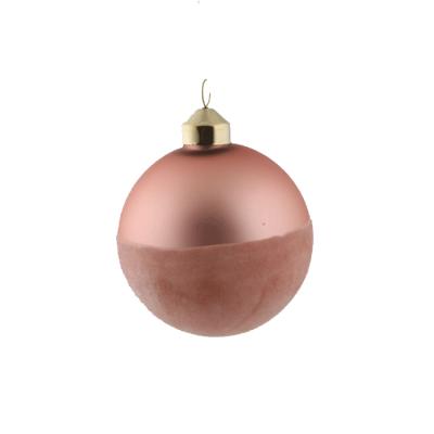 China Silk Screen Printing & Shatterproof Glass Decal Matte Rose Christmas Ball Ornament for sale