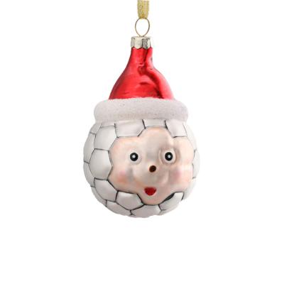 China Europe Santa Claus Glass Classic Christmas Ornaments for Decoration for sale