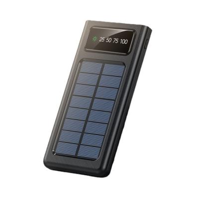 China Factory Wholesale High Capacity Double USB Solar Power Bank Solar Power Bank With Built-in Cable for sale