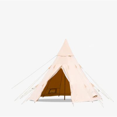 China Straight Tying Type High Quality Canvas Bell Tent Teepee Tent Perfect For Pyramid Camping For Sale for sale