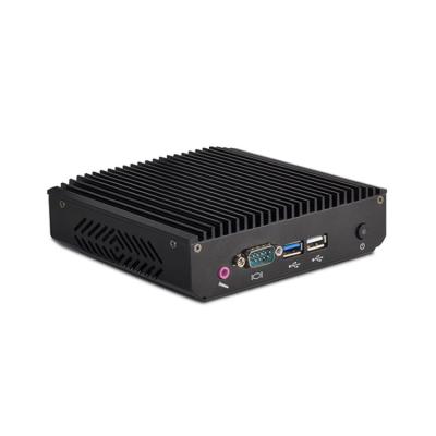 China Dual Core N2808 All Aluminum Alloy Structure Fanless Design Windows7/8/10 Liunx Os Industrial Mini PC Advertising Box Computer for sale