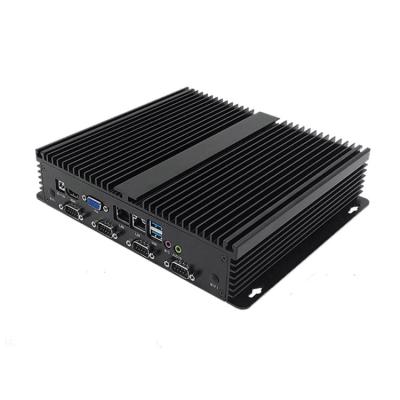 China Micro Computer Host Quad Core I3 I5 I7 6Com 6Usb J1800 J1900 Windowsxp Os Fanless Mini Industrial Pc Nano Box for Monitor for sale