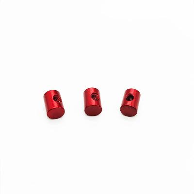 China High Quality Red Cylindrical Precision Aluminum Alloy CNC Machining Nuts Bike / Widely Applied Parts Bike Part Accessories for sale