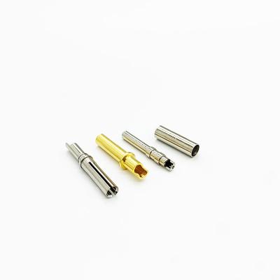 China Electrical Appliance/Medical Equipments/Other Precision CNC Lathe Machining AC DC Conductive Stainless Gold Plated Copper Finger Pin Connector Terminal Pins for sale