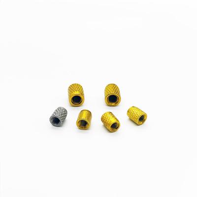 China Heavy Industry OEM Manufacturing Round Plating Knurled Nut Zinc Yellow Iron Wire Cnc Parts Custom Stainless Steel Insert Spinning Nut for sale