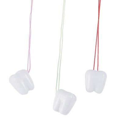 China Popular 1 Inch Tooth Saver Necklaces White Tooth Containers Tooth Holders For Boys and Girls, Dentist Office Giveaways For Kids for sale