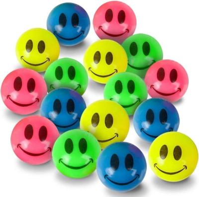 China Sports Toy Mini Smile Face Bouncing Balls 1 Inch Bouncy Balls in Assorted Bright Neon Colors Best Birthday Party Favors for Boys and Girls for sale