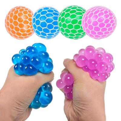 China Funny Educational Toy 2.4 Inch Colorful Grape Balls Squeezing Joy Decompression Toy Squeezing Ball Fun Party Favors Gift Funny Toys For Children for sale