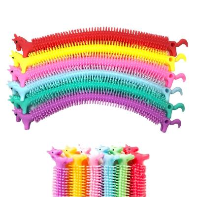 China Funny Educational Toy 5.4 Inch TPR Unicorn Spiky Hedge Animals for Kids Soft Sensory Balls in Various Vibrant Colors Fidget Toys for Children for sale