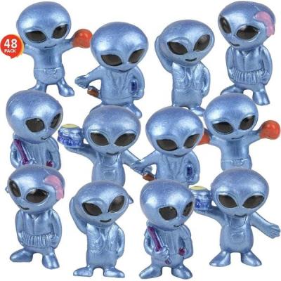 China Funny Educational Toy Vinyl Alien Toy Figurines Fun Space Party Favors for Kids, Small UFO Toys in Assorted Poses, Cool Intergalactic Party Supplies for sale