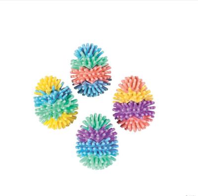 China Funny Educational Toy Vinyl Spiky Multicolor Egg-Shaped Porcupine Balls for Kids Soft Balls in Various Vibrant Colors Fidget Toys for Autistic Child for sale