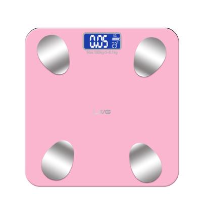 China WITH COVER 180kg Electronic Bathroom Scales That Measure Body Fat Percentage Glass Human Body Scale for sale