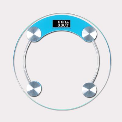 China Digital Weight Scale Round Bathroom Weight Measure Tempered Glass for sale