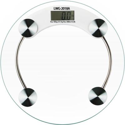 China Personal White Circle Scale Digital And Smart Portable Body Scale for sale