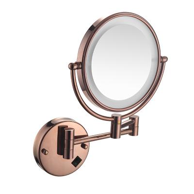 China Cosmetics Makeup Magnifying Portable Vanity Mirror With Led Lights for sale