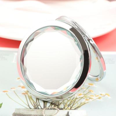 China Mini double-sided promotion stainless steel pocket mirror with logo for sale