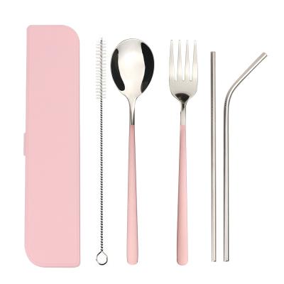 China Latest Viable Wholesale Fork Spoon Chopsticks Eco Friendly Travel Flatware Set for sale