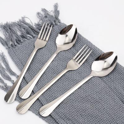 China Sustainable Wholesale Stock Eco Friendly Stainless Steel Cutlery Set For Restaurant for sale