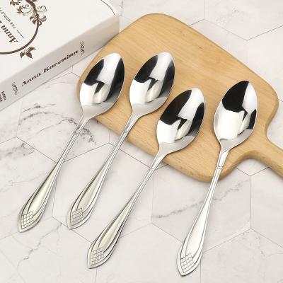 China Sustainable Wedding Cutlery Set Spoons Forks Knives Stainless Steel Tea Teaspoon Spoon for sale