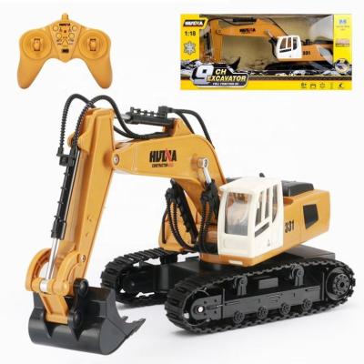 China RC Hobby Die Cast Truck Toy 1:18 2.4G Radio Control Toys Remote Control RC Excavator Toy Truck Alloy for sale