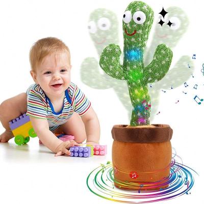 China Promotion Dancing Plush Stuffed Animals Cute Twisting Cactus Toys Singing Dancing Cactus Talking Toy for sale