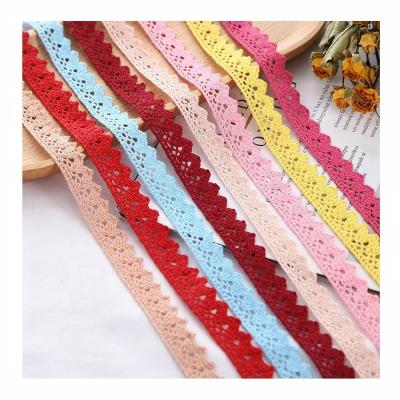 China Viable Sewing Colored Patchwork Cotton Lace Trimming DIY Lace Fabric Hometexile Fabric Handmade Craft Accessories Curtain Ribbon for sale