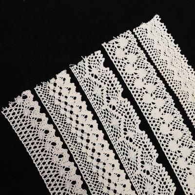 China 2022 new style cotton crochet lace trimming trimming garment decoration garment cotton lace trim fabrics viable lace for sale