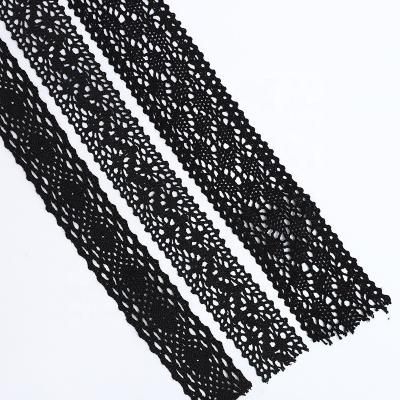 China 100% Cotton Garment Accessories Eco-Friendly Cotton White Black White Trim Ribbon for sale