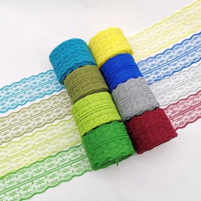 China Sustainable DIY Textile Sew Garment Sewing Bra Trims Bilateral Table Lace Upholstery Soft Tulle Crocheted Embroidery Stretch Lace Fabric No for sale