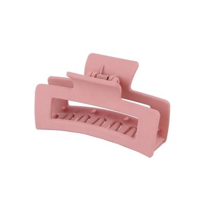 China Fashion Frosted Rectangular Bath Clamp Large Hairpin Claw Makeup Hair Accessories Clips Rectangular Acrylic Bridle for sale