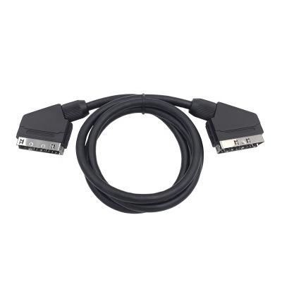 China High Quality 21 Pin COMPUTER Male To Male Scart Cable for sale